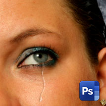 Как создать реалистичные слезы в Фотошопе