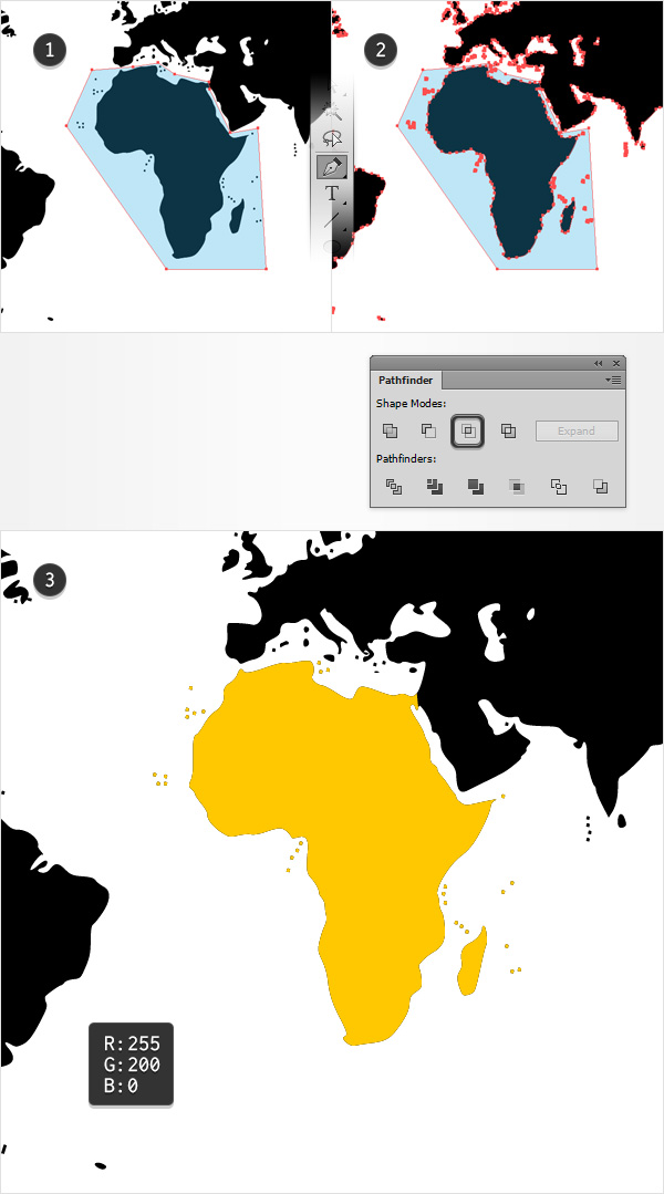 Добавление карты и создание формы каждого континента