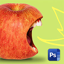 Как сделать коллаж говорящего яблока в Фотошопе