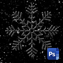 Как нарисовать кристальную снежинку в Фотошопе