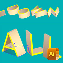 Как быстро сделать 3D текст в Иллюстраторе