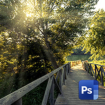 Как создать солнечные лучи в Adobe Photoshop