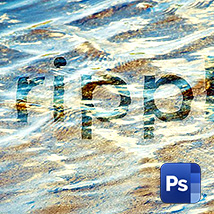 Как нарисовать текст на водной поверхности в Фотошопе