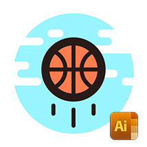Как нарисовать баскетбольную иконку в Иллюстраторе