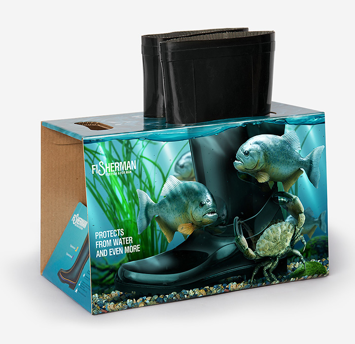 Креативная яркая упаковка резиновых сапог Fisherman_2.jpg